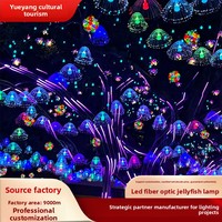 Lustre LED géant en fibre optique en forme de méduse, étanche IP66, pour extérieur, à suspendre aux arbres, lampe d'ambiance colorée, décoration de bar, transfrontalier