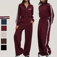 Combinaisons de jogging en coton et polyester personnalisées, vêtements de sport, vêtements de yoga pour femmes, ensembles de survêtements pour femmes, ensembles de survêtements 2 pièces, pantalon de survêtement et sweat-shirt