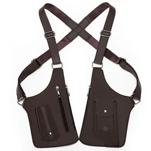 Sac de pêche à double bandoulière, imperméable en PU, multi-poches, sac bandoulière antivol pour l'extérieur, multi-usages - Product Image 4