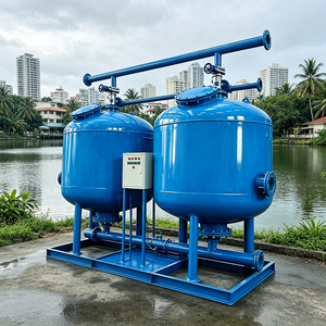 เครื่องกรองน้ำทะเลสาบเหล็กกล้าคาร์บอน 50000 ลิตรต่อชั่วโมง, ระบบกรองทำความสะอาดตัวเองอัตโนมัติเพื่อความใสของน้ำในทะเลสาบในเขตเมือง - Product Image 1