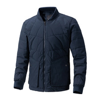 Manteau matelassé en coton à carreaux en velours à col montant pour homme, manteau chaud épais décontracté, veste Y pour homme, vêtements coréens pour homme