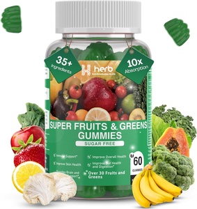 Gomitas de Superfrutas y Verduras OEM/ODM, con Vitamina B12, Vitamina B3 y Antioxidantes, Veganas, Sin Gluten - Product Image 1