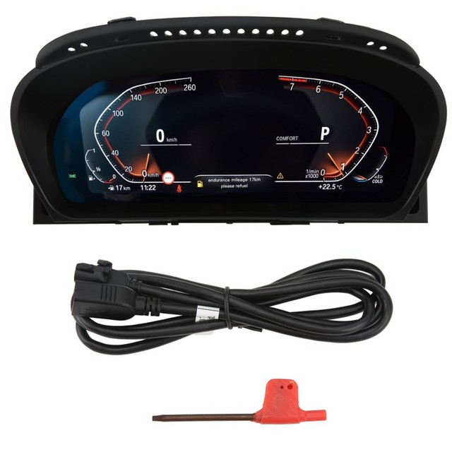 12.3 Inch Car Digital Cluster Instrument LCD Dashboard Speedmeters Display Instrument Dash Cluster Monitor for X5 E70 2006 2013