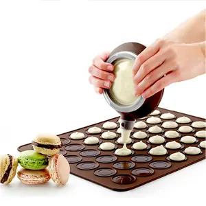 Custom Macaron Silicone Pad Oven 48 Hole Silicone Non-stick Baking Mat Baking Pan Pastry Cake Pad Baking Mould