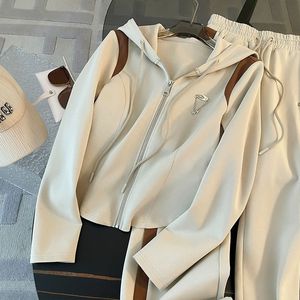 Abito sportivo Casual alla moda stile europeo per donna autunno <span class=keywords><strong>Set</strong></span> <span class=keywords><strong>felpa</strong></span> con cappuccio con blocchi di colore - Product Image 4