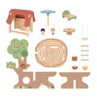 Bloques de construcción 3D para niños, rompecabezas manual de madera, animal de madera, Educación Temprana, juguete de bloques de construcción ensamblados
