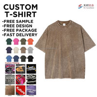 Hommes de luxe en détresse 100% coton t-shirt haute qualité blanc Vintage Logo personnalisé délavé surdimensionné pierre lavé t-shirt