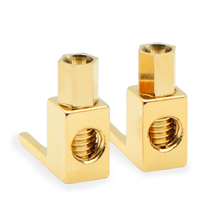 Conector de banana chapado en oro de 24K A Adaptador de pala, Conector de cable de altavoz tipo tornillo de 4mm para amplificador HIFI, cine en casa, sistema PA - Product Image 2