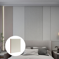 Nouveau design de panneau mural 3D en bois laminé, panneau mural en WPC en forme de U, matériau de décoration intérieure et extérieure