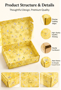 Caja de Regalo Plegable de Cartón Corrugado, Impresión Personalizada Vívida, Material Reciclable, Múltiples Tamaños, Empaque de Marca, Caja de Regalo Impresa Personalizada - Product Image 5