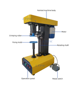 Sellador de latas de bebidas de Metal PET eléctrico semiautomático, sellador de latas, máquina de enlatado, máquina de sellado para latas de cerveza y bebidas