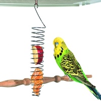 Support de nourriture pour oiseaux, jouets de recherche de nourriture pour perroquets, paniers suspendus en acier inoxydable pour mangeoires à friandises pour oiseaux, paniers à nourriture pour oiseaux pour fruits et légumes