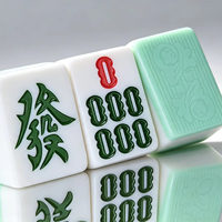 Table de Mahjong Automatique Moderne avec Deux Jeux de Tuiles Bicolores, Mélangeur Entièrement Automatique, Table de Jeu de Mahjong Électrique pour 4 Joueurs
