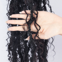 Vendita calda Crochet Locs con capelli umani riccioli Boho treccia capelli Extension Dreadlocks