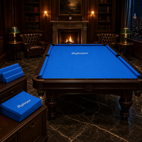 Ensemble de tissu de billard bleu roi avec coussinets pour table de billard et table de snooker, idéal pour la maison, la salle de jeux ou les clubs.