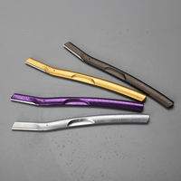 Tondeuse à sourcils portable de voyage, rasoir léger avec manche en fer blanc, outil de façonnage des sourcils et d'épilation du visage