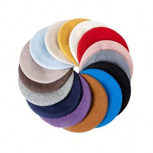 Autumn Winter New Arrival Fashion Casual Beret <b>Hat</b> 100% Australian Wool Painter <b>Hat</b> <b>for</b> Women - Product Image 3