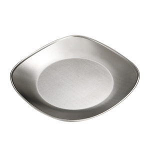 Stainless Steel Square Plate Gold Color 20-20.9cm Thick Durable For Hotel Food <b>Microwave</b> Safe - Product Image 3