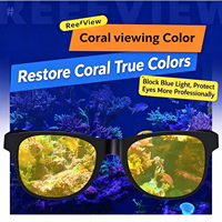 Lunettes de visionnage de coraux Redsea ReefView anti-lumière bleue, en plastique écologique, avec étui pour aquarium marin, pour restaurer la vraie couleur des coraux
