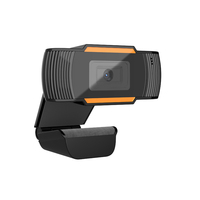 Caméra USB pour ordinateur Hampo 1280*720 avec capteur CMOS 720P 30 FPS, mise au point fixe, rotation à 360°, clip à clipser, plug & play, pour les cours en ligne