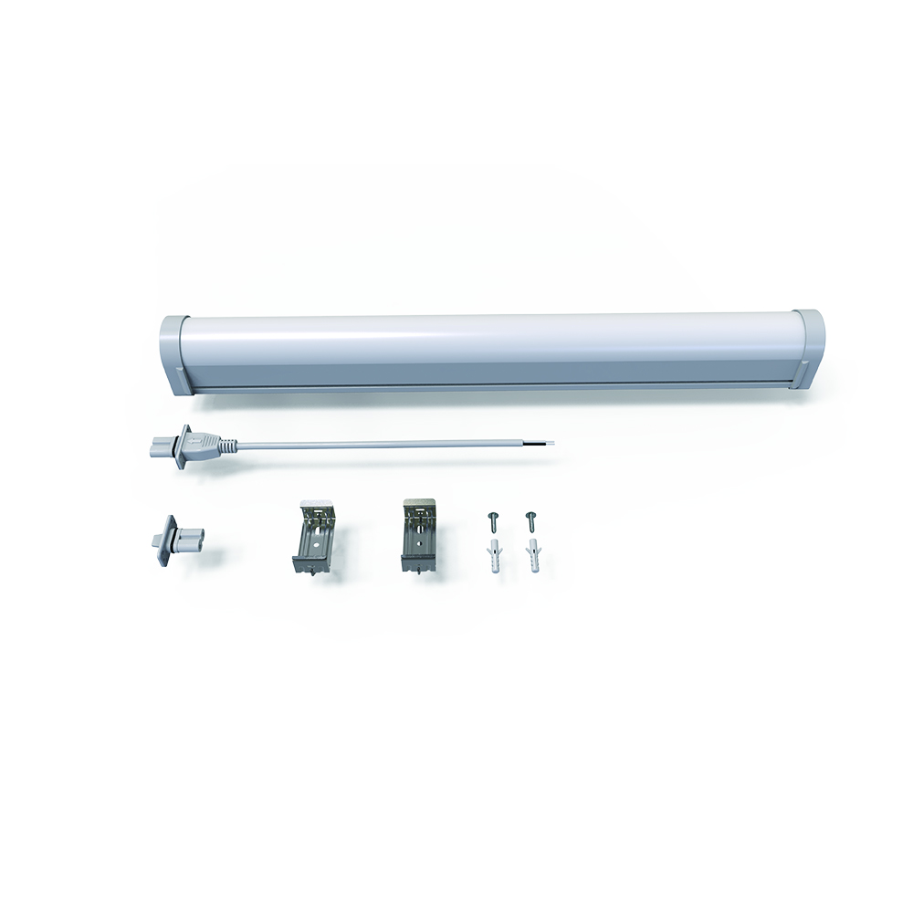 IP66 Weather-Proof 18W 2FT Linear Batten LED Tri-Proof Fixture 160lm/W 600mm for Outdoor Warehouse Hotel Use 5-Year Warranty
