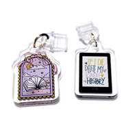 Bouchon anti-poussière personnalisé en acrylique pour téléphone, motif livre Kawaii, impression double face, pour Type-C