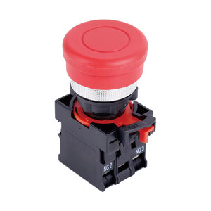 ELEWIND Interruptor de Botón Pulsador Tipo Hongo de 22mm 1NO1NC Momentáneo o de Retención para Voltaje de 220V 3A - Product Image 3