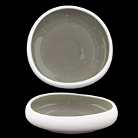 26 Ensembles de Vaisselle en Céramique Forme Galet, Gris Foncé, en Porcelaine, Assiettes Plates, Assiettes Creuses, Bols pour Restaurant