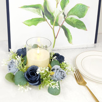 Couronne de fleurs artificielles roses et eucalyptus de 20 cm pour centre de table de mariage et décoration intérieure – Vente en gros