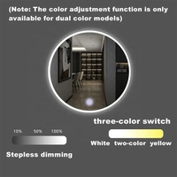 Interrupteurs tactiles intelligents intégrés pour miroirs muraux, variateurs de lumière LED bicolores 12V 3A en gros
