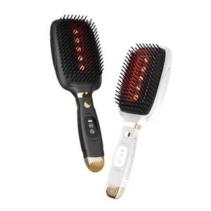 Soin des cheveux huile essentielle peigne lumière rouge Vibration cuir chevelu masseur <span class=keywords><strong>brosse</strong></span> pour la croissance des cheveux 3 en 1 follicules pileux soins du cuir chevelu masseur - Product Image 6