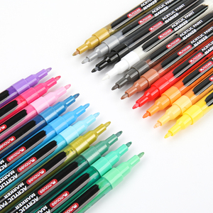 P-967A-20 MOBEE 20 colori pennarello acrilico colore brillante personalizzato pennarello acrilico Set <span class=keywords><strong>punta</strong></span> extra <span class=keywords><strong>Fine</strong></span> pennarello a base di acqua acrilico - Product Image 2
