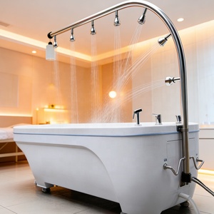 Lotion de Bain et de <span class=keywords><strong>Massage</strong></span> Corps Entier pour Salon de Beauté, Gommage Corporel Spa, Lavage à l'Eau, Lit de Douche <span class=keywords><strong>Vichy</strong></span> - Product Image 1