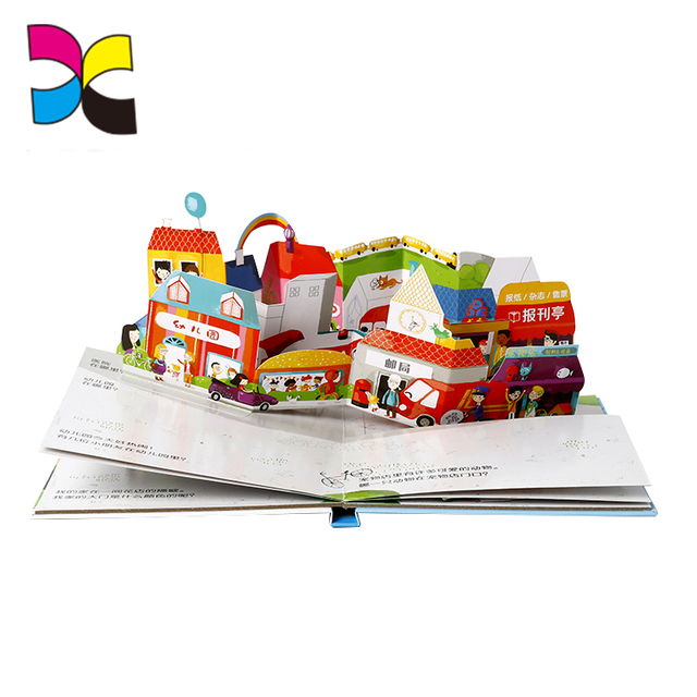 Factory Customize 3D Effect Kids Cardboard Cartoon Flip Pop-up Book Printing