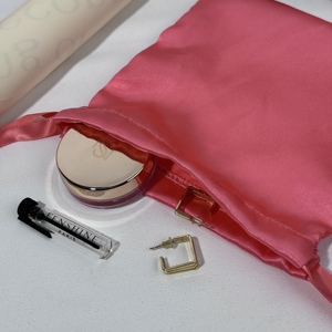 Customized Logo Luxury Satin Drawstring <b>Bags</b> with Silk Screen Printing for Wigs and Hair Promotional Gift Packaging - Product Image 5