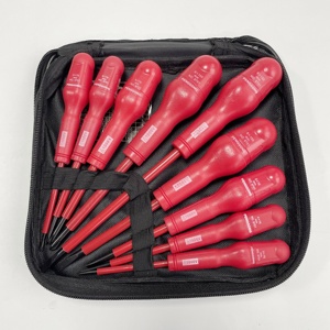 Bộ tua vít điện chuyên dụng 9 món/túi, độ chính xác cao, chất liệu CR-V, chịu điện áp 1000V, có nam châm, gồm tua vít chữ thập và tua vít đầu bằng cách điện - Product Image 1