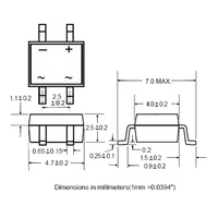 Redresseur de pont MB10S 1A 1000V MB10F, diode de pont MBS, 4 broches, MB10F MB10S, redresseurs de pont à diodes