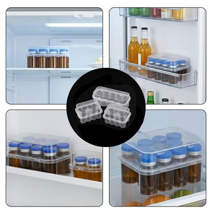 Boîte de rangement pour flacons de 3 ml, 10 pièces, en plastique PP recyclable, transparente, antichoc, organiseur cosmétique, impression en relief, couleur personnalisée - Product Image 5