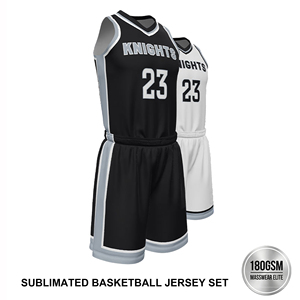 Maillots de <span class=keywords><strong>basket</strong></span>-ball personnalisés noirs et blancs pour hommes, ensemble d'uniformes de <span class=keywords><strong>basket</strong></span>-ball respirants à sublimation intégrale pour les matchs et l'entraînement - Product Image 1