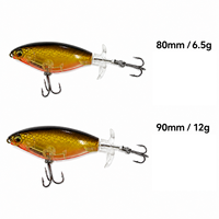 Leurre de pêche de surface LUSHAZER 80mm 90mm avec hélice rotative, leurre dur flottant à bruit de surface pour achigan, brochet, perche, truite