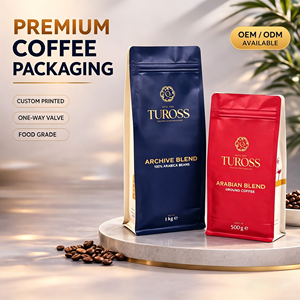 Bolsa de Café de 250g 500g 1kg, Bolsa de Fondo Plano, Bolsa Doypack, Reciclable, de Alta Calidad, Impresa Personalizada, Bolsa para Alimentos, Bolsa para Comida de Mascotas, OEM - Product Image 1