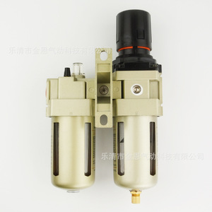 เครื่องกรองลมแบบสองชั้น AC4010 04 DN15 พร้อมเกจวัดแรงดัน แบบไร้น้ำมันชนิดตั้งโต๊ะ - Product Image 2