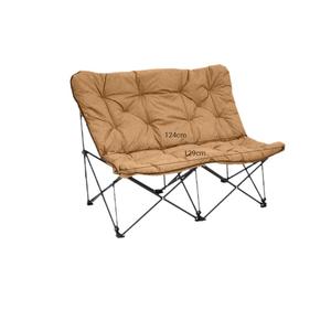 Fauteuil de <span class=keywords><strong>camping</strong></span> double pliable surdimensionné, canapé portable d'extérieur avec coussin moelleux, canapé pliable pour patio, balcon, pique-nique et <span class=keywords><strong>camping</strong></span> - Product Image 1