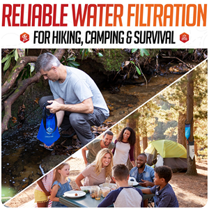 Système de filtration d'eau par gravité - 6 gallons, grande capacité, sacs en <span class=keywords><strong>plastique</strong></span> légers, étui de transport pour le camping et la randonnée - Product Image 5