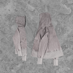 Sweat à capuche surdimensionné pour homme en tissu éponge épais délavé à l'acide avec poches, respirant et écologique - Product Image 3