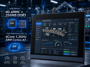 แผงพีซีหน้าจอสัมผัสแบบตั้งโปรแกรมได้มินิอุตสาหกรรม MODBUS tcp/ip HMI - Product Image 2