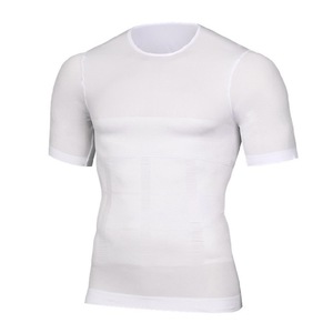Camiseta Moldeadora de Manga Corta para Hombre, Sin Costuras, Control de Abdomen, Delgada, Transpirable, Absorbe la Humedad, Tallas S M L XL 2XL 3XL, Blanca, Negra, Azul - Product Image 5