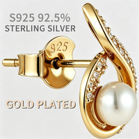 Ensemble de bijoux YILUN en argent 925 plaqué or, collier + boucles d'oreilles, forme de flamme, goutte d'eau, perle d'eau douce, bijoux tendance pour femmes