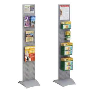 Présentoir de magazines de brochures gris métallisé sur mesure - Product Image 5