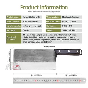 High quality Ergonomic Solid Wood Handle Multipurpose Carving <b>Knife</b> for Roast Beef <b>Fish</b> Veggies & Home Cooking oem DIY ODM - Product Image 6